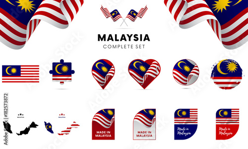 Malaysia complete set. Vector illustration.