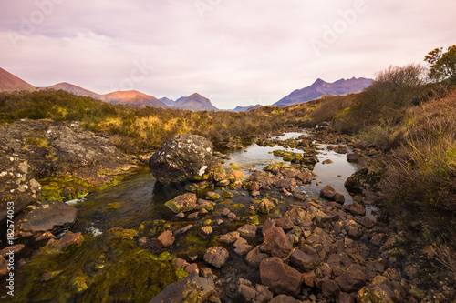 View of the Red Hills (Red Cuillins) on the Isle of Skye in Scotland