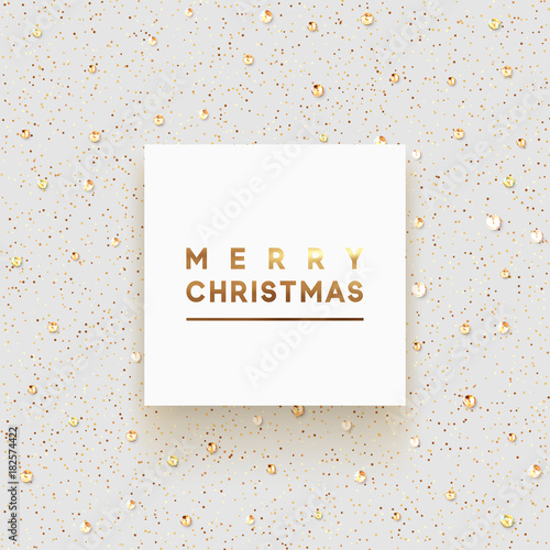 Christmas background is strewn with precious stones and bright sparkles