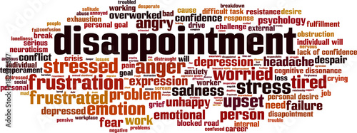 Disappointment word cloud