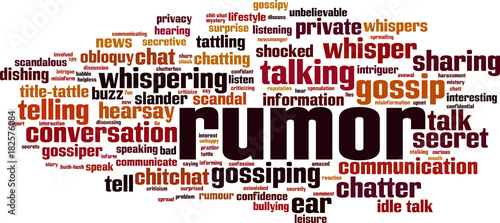 Rumor word cloud photo