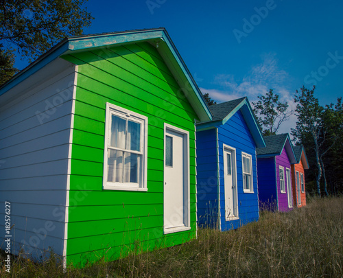 colourful cottages quebec © rusty elliott
