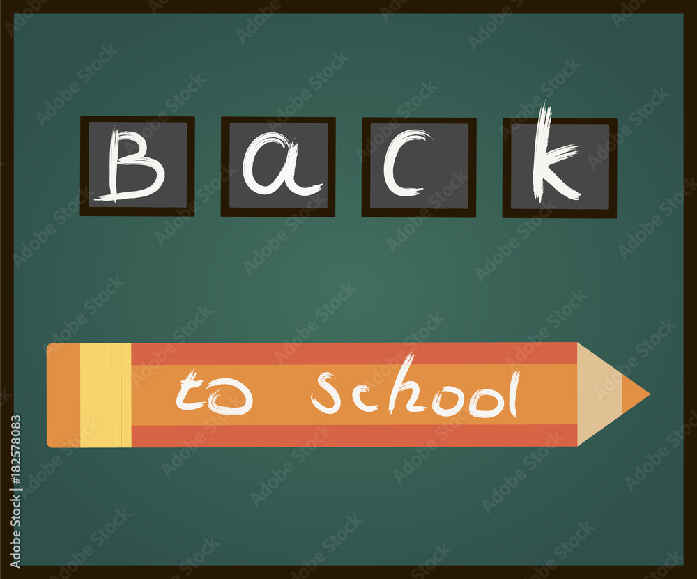 The inscription on the Blackboard with chalk The inscription on the Blackboard with chalk