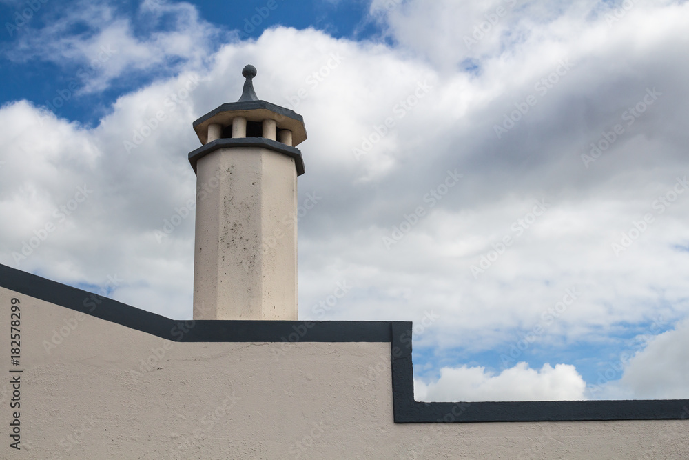 Chimney and a cloudy sky