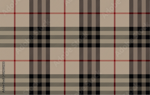 Scottish woolen fabric. Tartan. Traditional checkered fabric. Pattern for fashionable costume fabric.