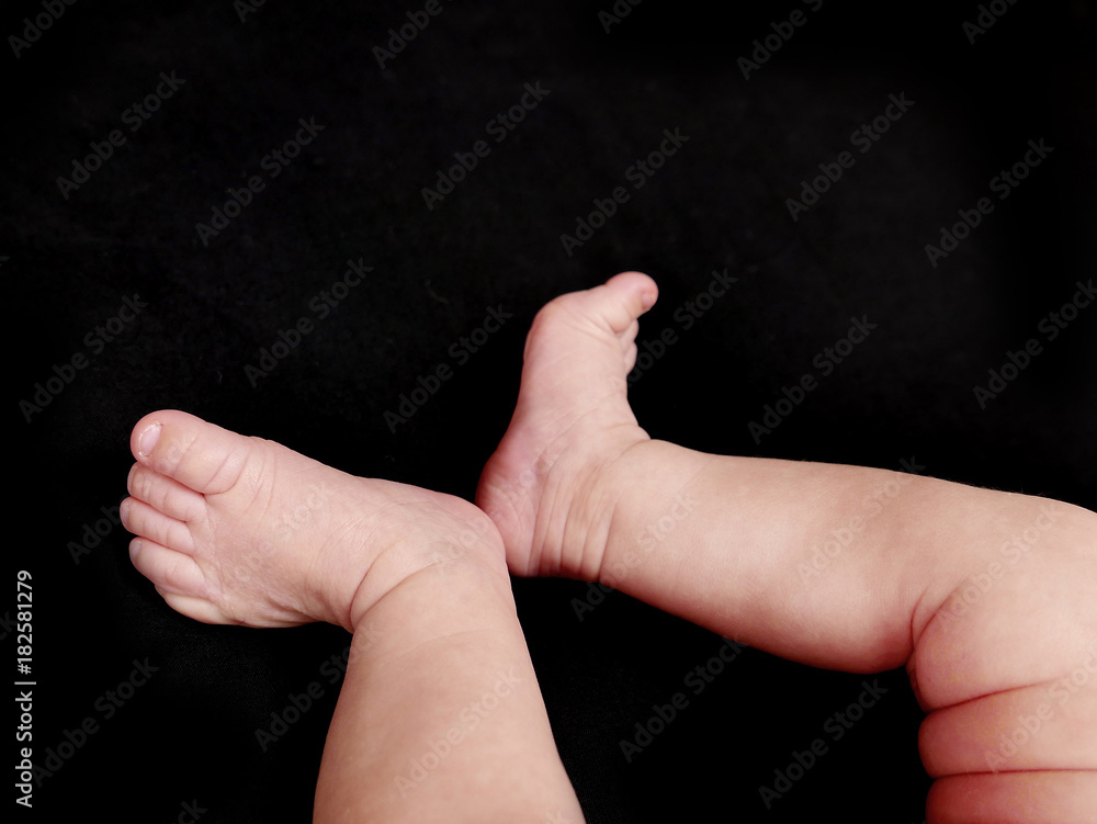 Beautiful baby food isolated on a black background Beautiful baby food isolated on a black background