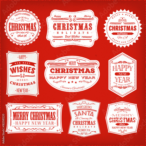Christmas Frames, Banners And Badges