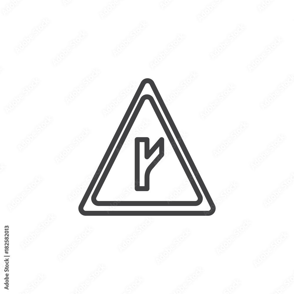 Intersection road signs line icon, outline vector sign, linear style pictogram isolated on white. Symbol, logo illustration. Editable stroke Intersection road signs line icon, outline vector sign, linear style pictogram isolated on white. Symbol, logo illustration. Editable stroke