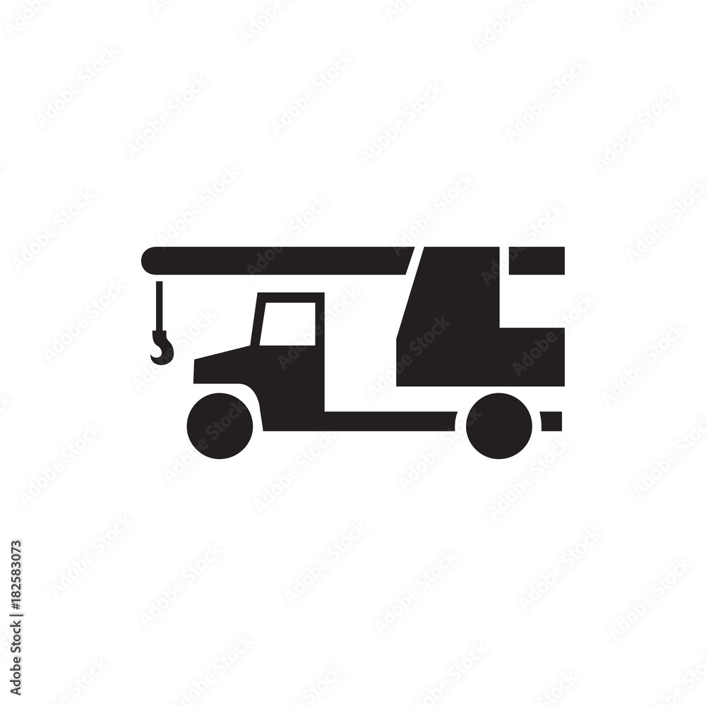 truck with hook icon illustration truck with hook icon illustration