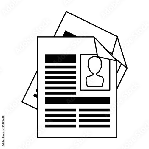 curriculum vitae isolated icon vector illustration design