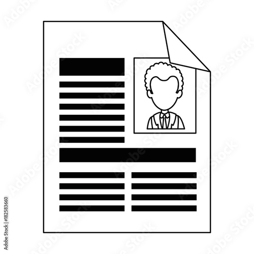 curriculum vitae isolated icon vector illustration design