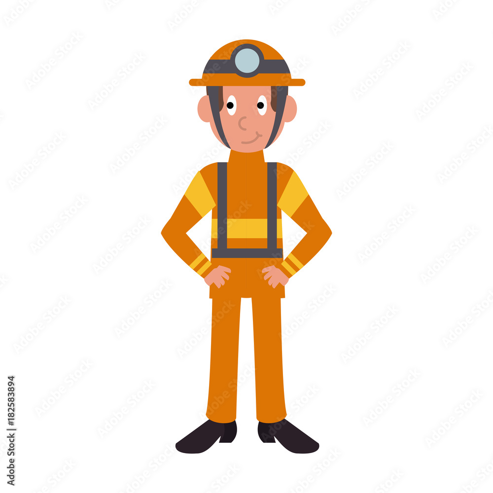 Firefigther avatar cartoon icon vector illustration graphic design