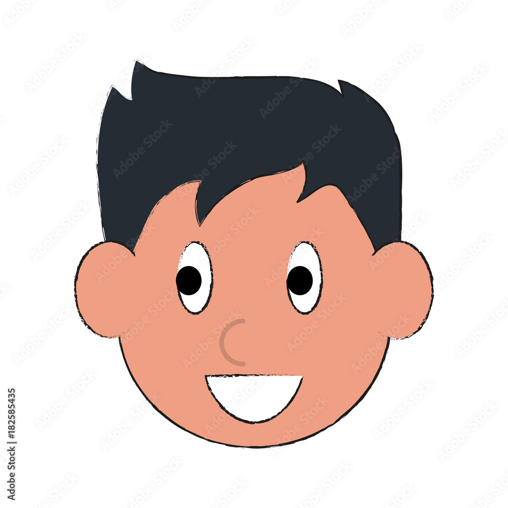 Man face cartoon icon vector illustration graphic design Man face cartoon icon vector illustration graphic design