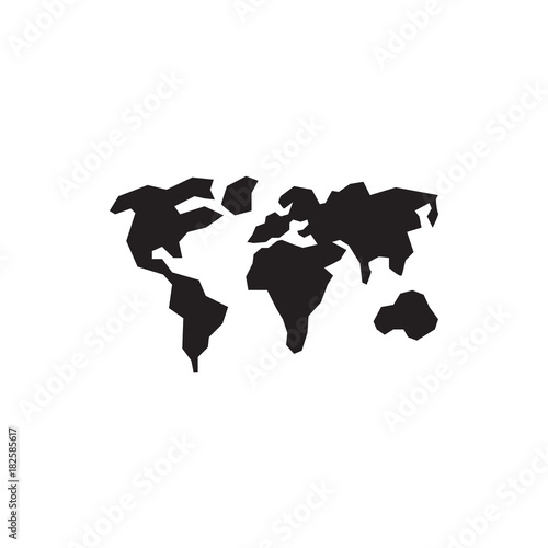 world map icon illustration