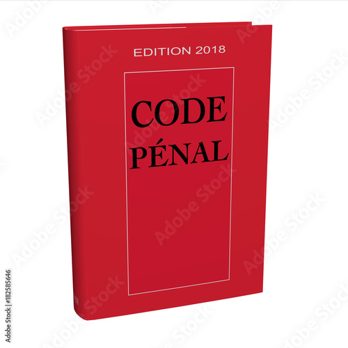 livre code pénal face fond blanc