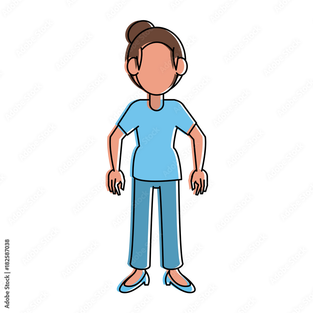 Woman cartoon avatar icon vector illustration graphic design