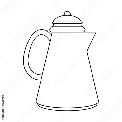 Coffe kettle isolated icon vector illustration graphic design