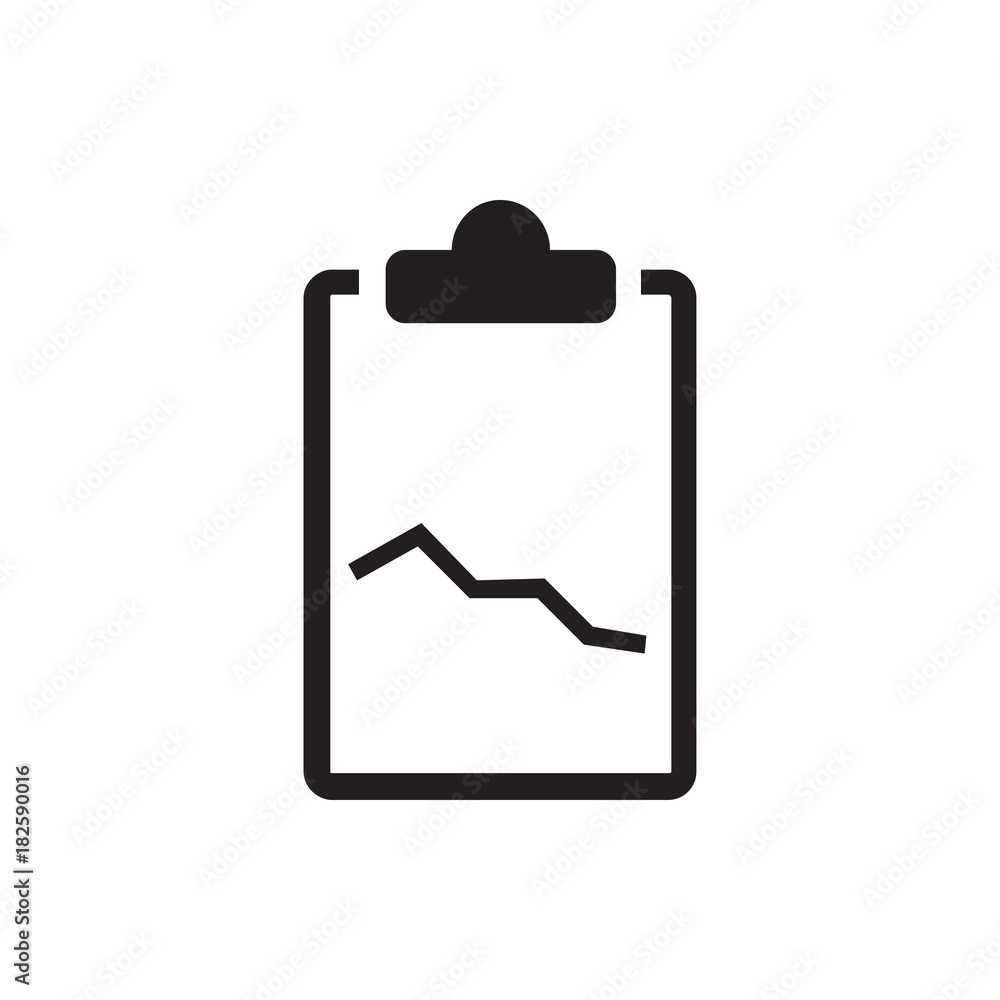 clipboard with chart icon illustration clipboard with chart icon illustration