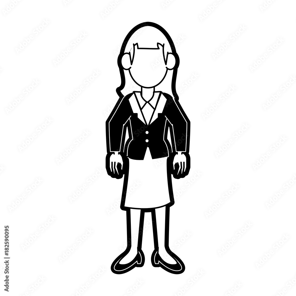 Business woman avatar cartoon icon vector illustration graphic design