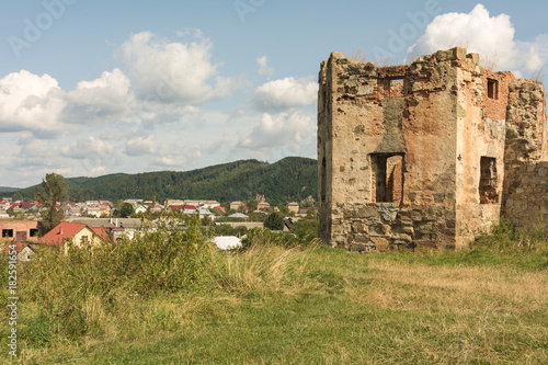 Unique castle ruins photo