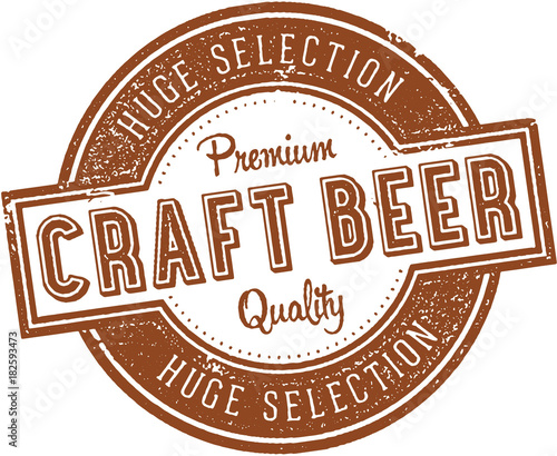 Vintage Craft Beer Bar Sign