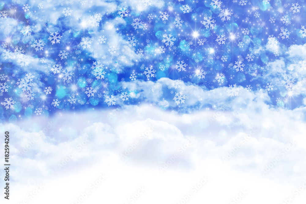 Christmas background with snowfall Christmas background with snowfall
