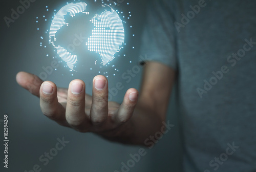 Concept of global connection and networking.