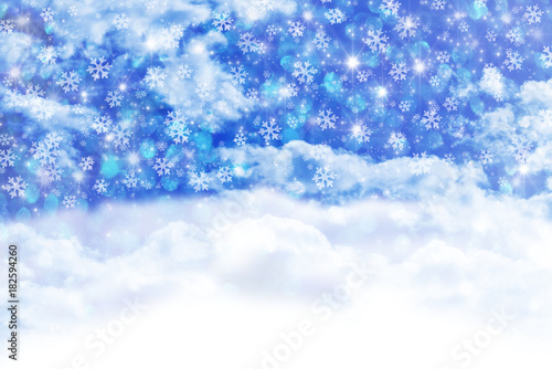Christmas background with snowfall