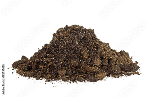 Heap of ground isolated on white background
