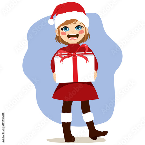 Little happy girl wearing S...