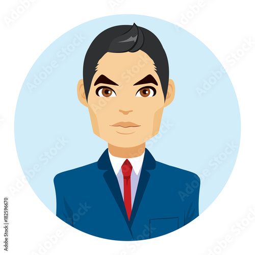 Young attractive asian man portrait avatar wearing business suit