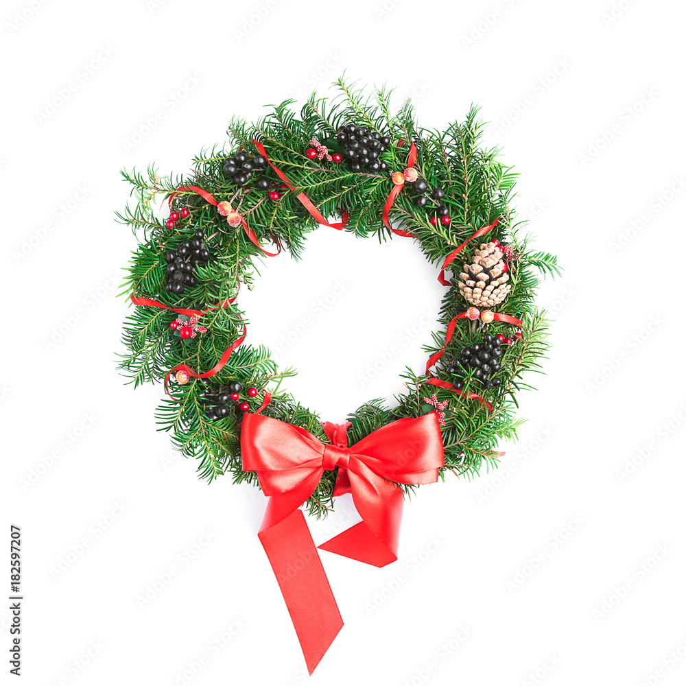 Christmas wreath isolated Christmas wreath isolated