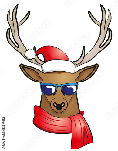cool stag (Christmas edition)