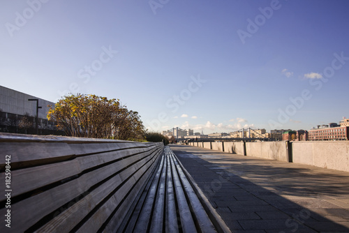 Park wooden bench © VladFotoMag