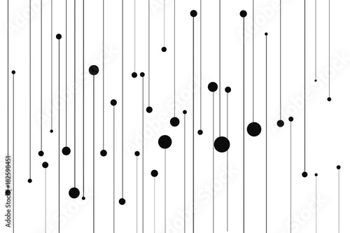 abstract black dots and lines