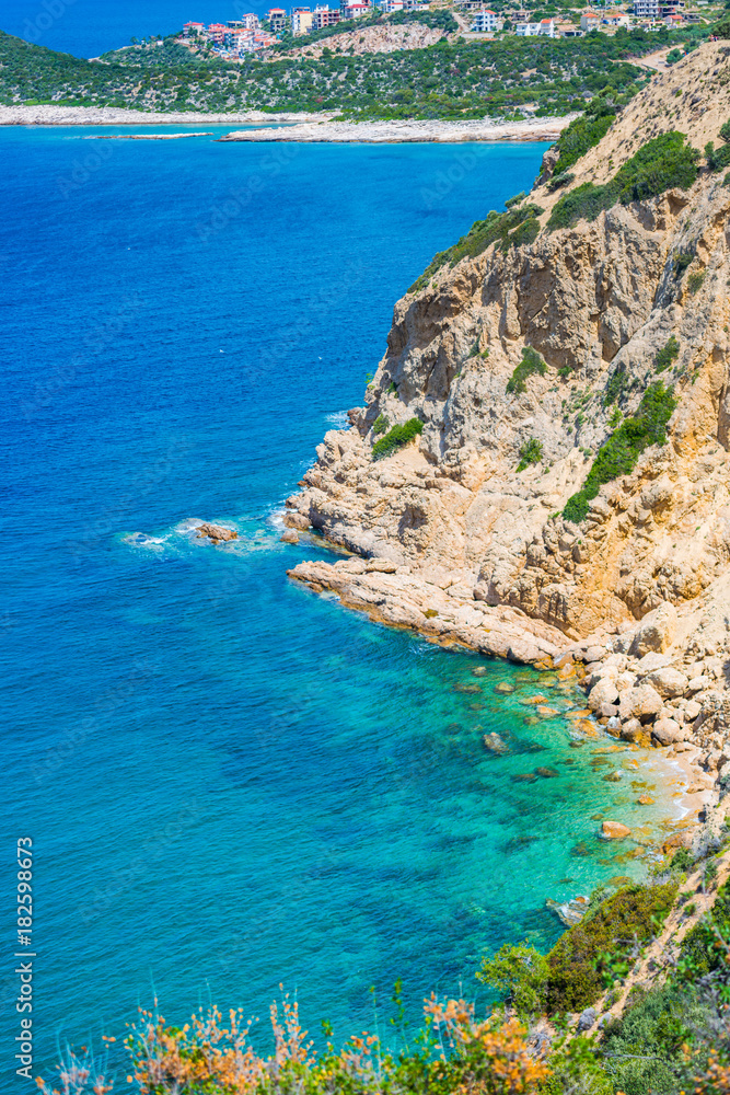 Coastline in Thassos island, greece