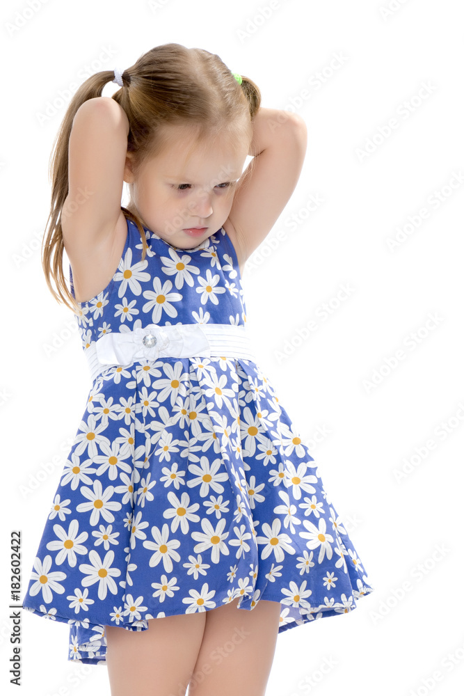 Fashionable little girl in a dress Fashionable little girl in a dress