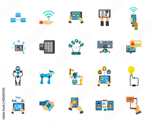 Technology icon set