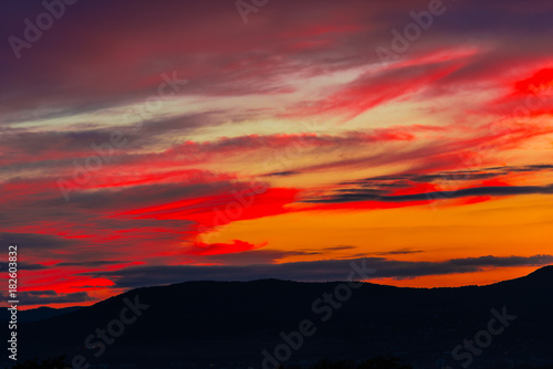 Amazing clouds colorful at the sunset © somra