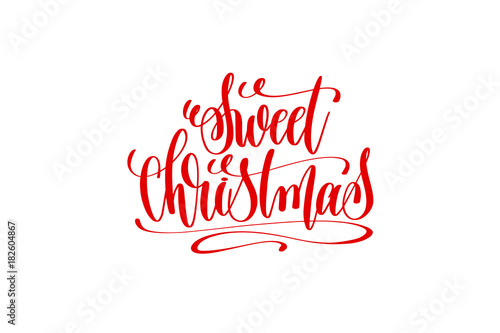 sweet christmas hand lettering inscription holiday design