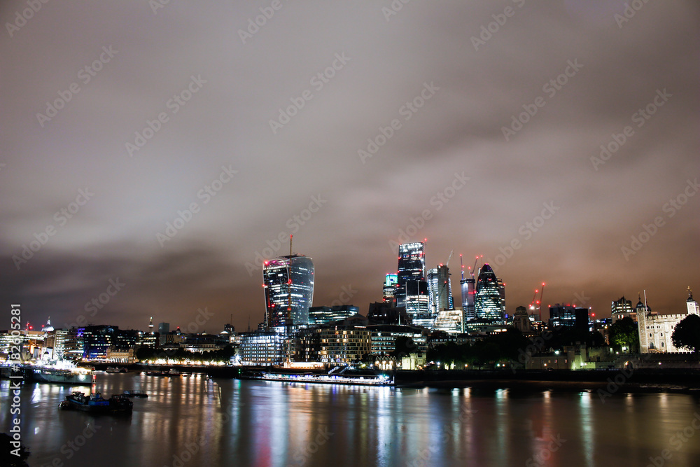 London at night