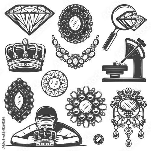 Vintage Jewelry Repair Service Elements Set