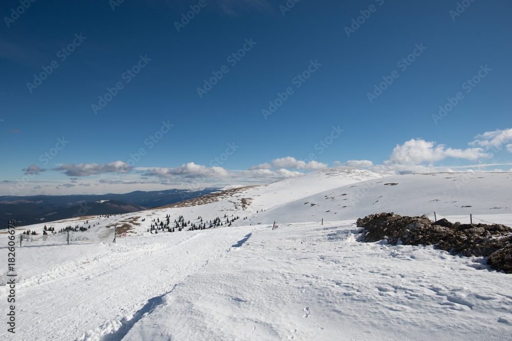 Winter clouds in the mountains