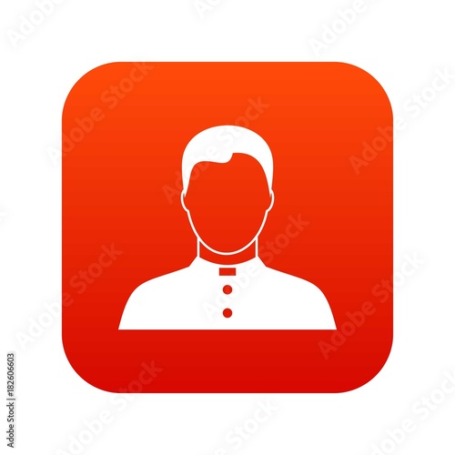 Pastor icon digital red