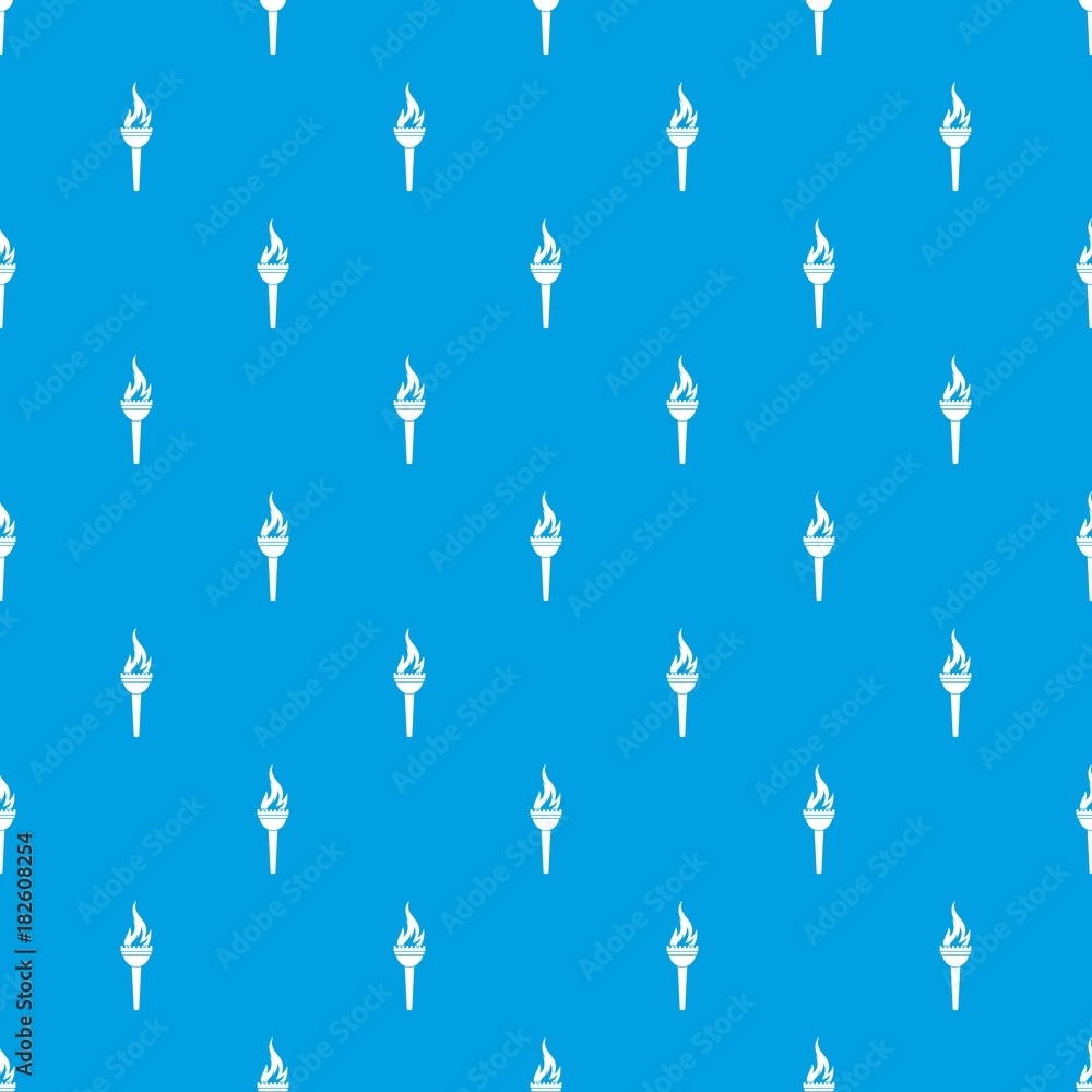 Torch pattern seamless blue Torch pattern seamless blue