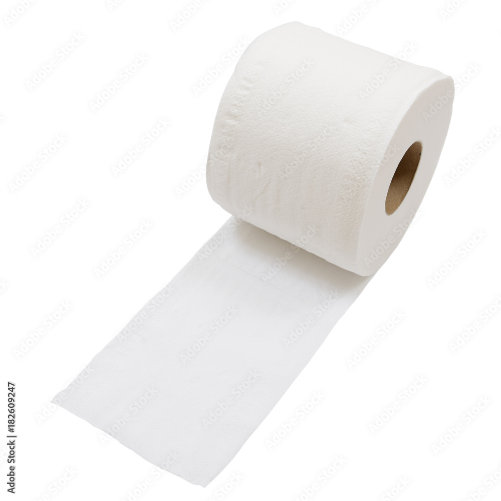 Fototapeta premium Rolls of toilet paper isolated on white background