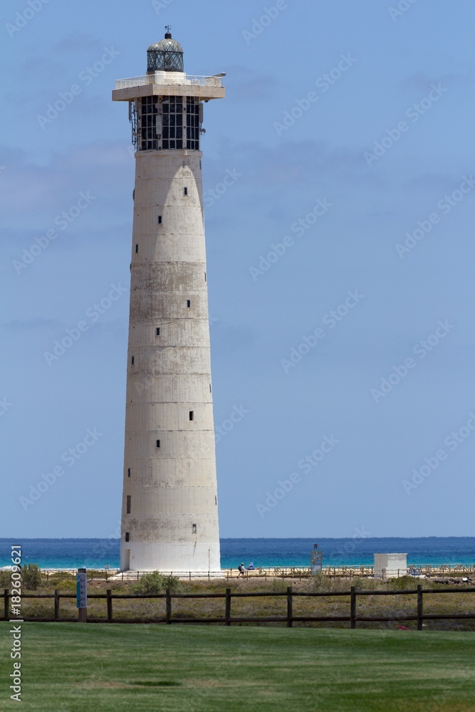 Lighthouse on a beach in Morro Jable, Fuerteventura- Canary Islands