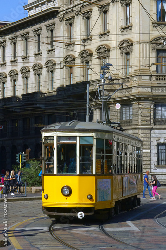 Milano, Tram, Lombardia, Italia, Italy, Streetcar in Milan, Italy