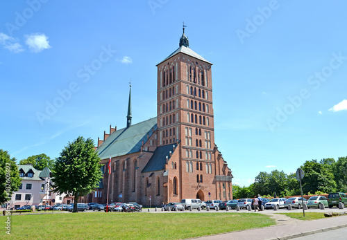 BRANIEWO, POLAND. A Catholic church of Saint Catherine of Alexandria in summer day photo