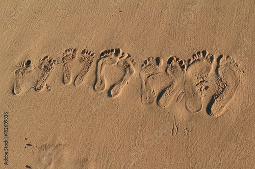 Footprints on the beach, Fuerteventura- Canary Islands